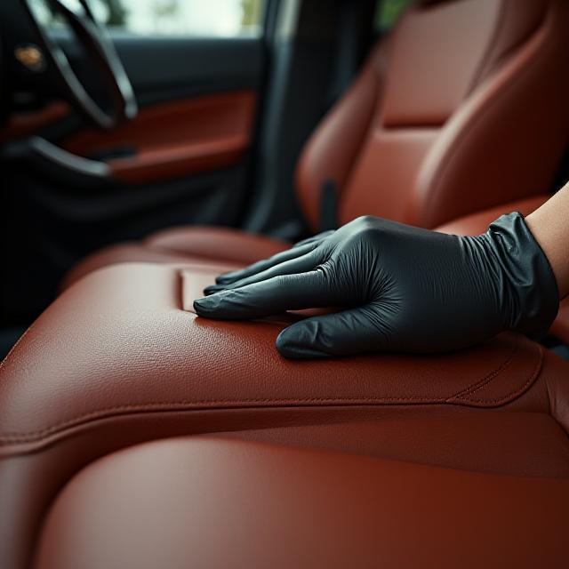 Luxury leather conditioning treatment for premium vehicle interior